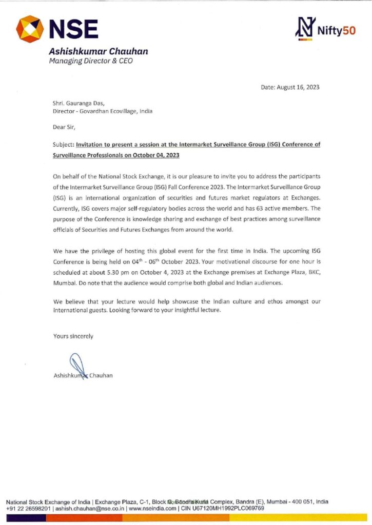 invitation to present a session at intermarket surveillance group (isg), an international conference of surveillance professionals on october 04, 2023.