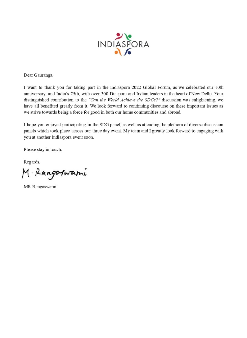 indiaspora letter of appreciation for gauranga das copy page
